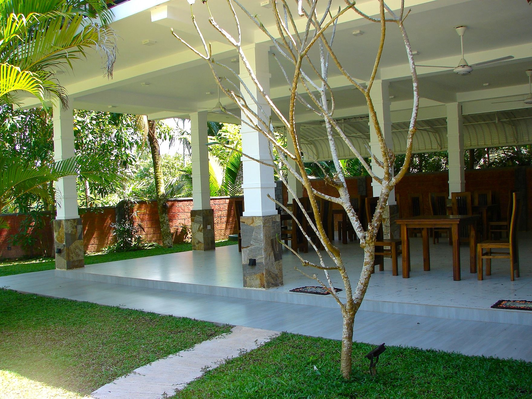 Open-air dining pavilion