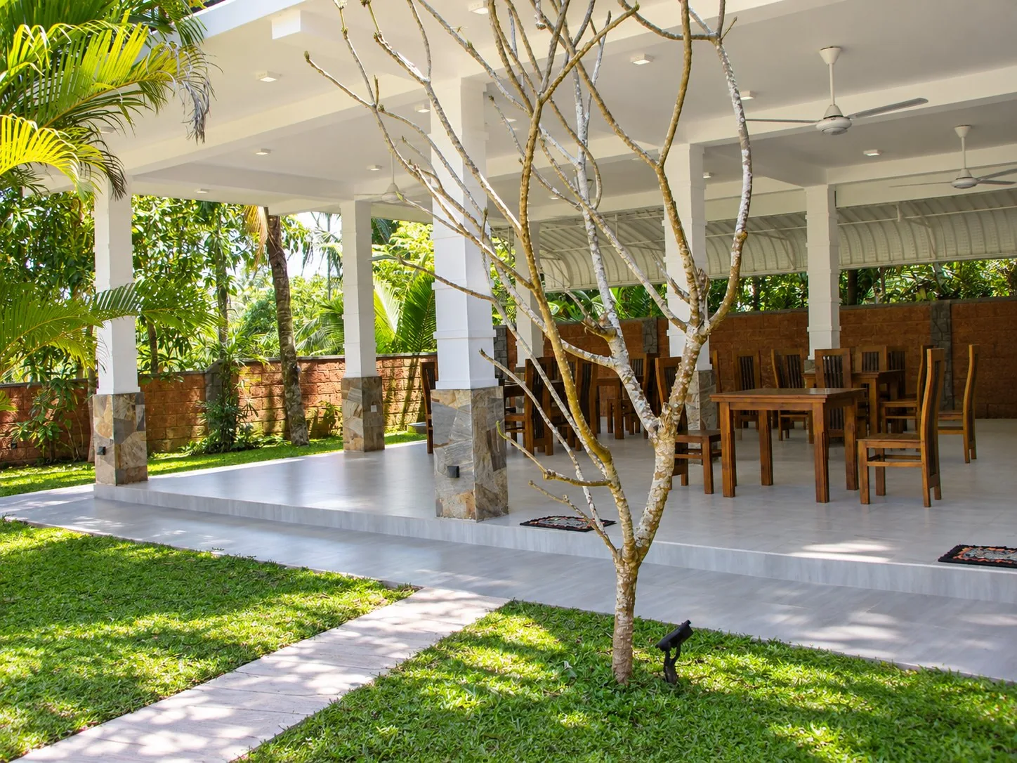 Open-air dining pavilion